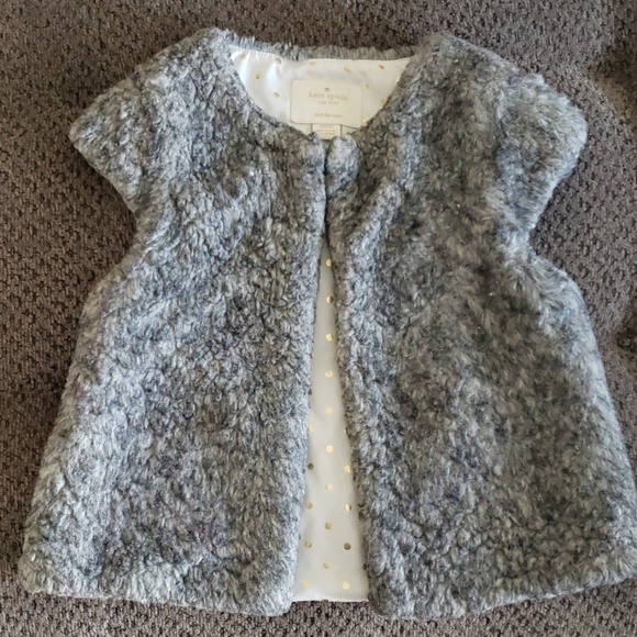kate spade Other - Kate Spade, Girls, Grey, Faux Fur Vest, Size 7